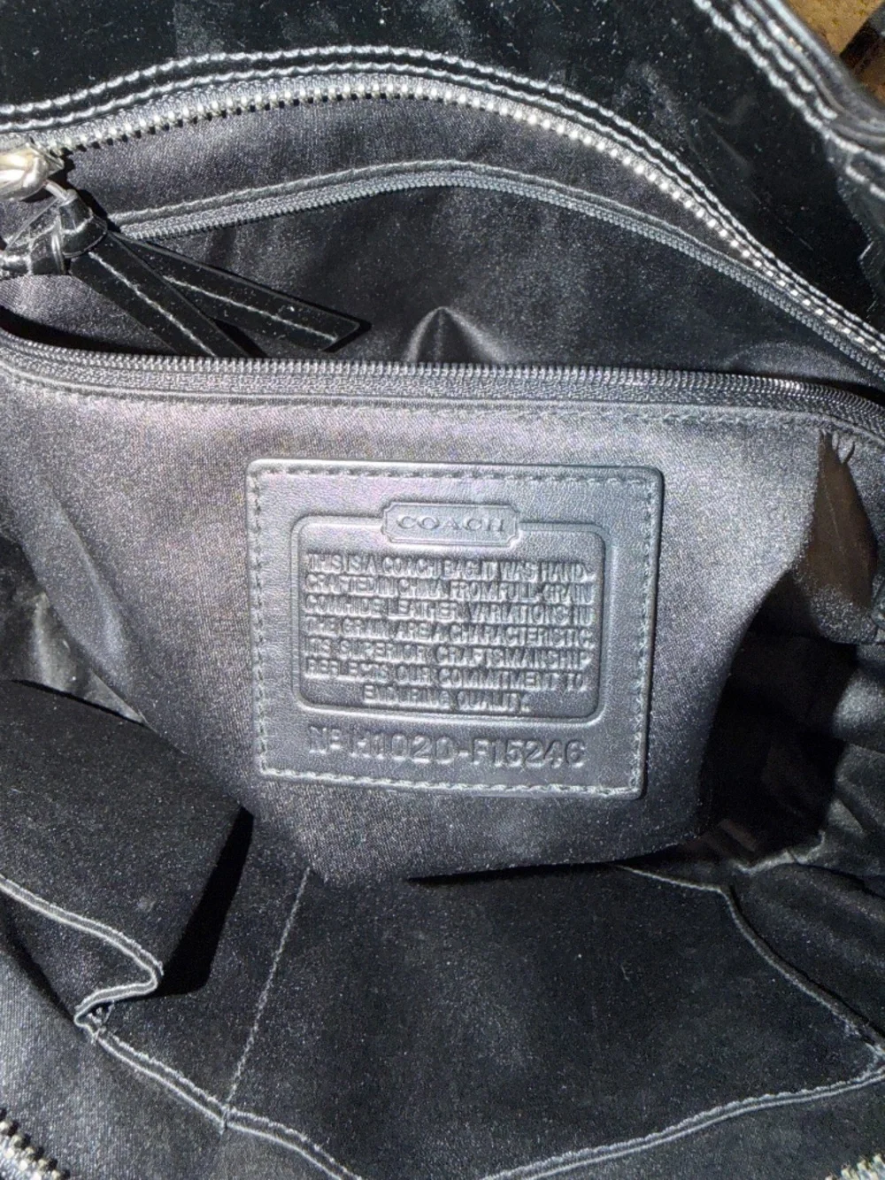 Coach Black patent leather satchel